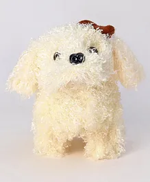 Aarohi Musical Dog Soft Toy Cream- Height 15 cm
