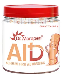 Dr.Morepen AID Adhesive Band Aid for Kids & Adults - 100 Strips