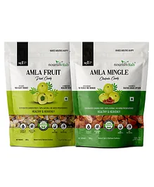 NourishVitals Healthy Munching Combo Amla Fruit Dried Candy & Chatpata Amla Mingle Candy 200 gm Each