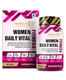 MuscleXP Women Daily Vital Fitness Multivitamin & Multiminerals Skin & Beauty Blend Wellness Tablets - 60 Tablets