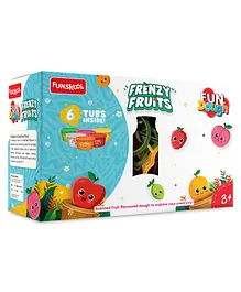 FunDough Frenzy Fruits Scented Dough Kit with 6 Tubs and Cutters Multicolor - 75 gm Each