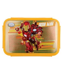 Jewel Iron Man Clip Fresh Big Stainless Steel Lunch Box - Yellow