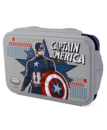 Jewel Disney Clip Fresh Big Stainless Steel Lunch Box Captain America - Grey