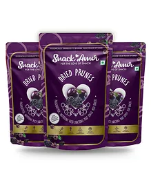 SnackAmor Premium International Dried Prunes Pack of 3 - 200 g