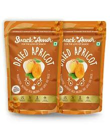 SnackAmor Premium International Dried Apricots - 200g pack of 2
