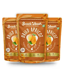 SnackAmor Premium International Dried Apricots - 200g pack of 3