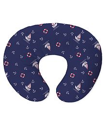 haus & kinder 100% Cotton Feeding & Nursing Pillow - Navy Blue