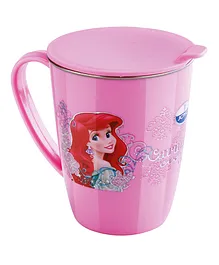 Joyo Disney Princess Stainless Steel Latte Mug With Lid Pink 350 ml (Print May Vary)