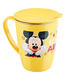 Joyo Disney Mickey Stainless Steel Latte Mug With Lid Yellow - 350 ml