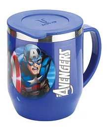 Joyo Marvel Avengers Stainless Steel Cocoa Mug With Lid Royal Blue - 390 ml