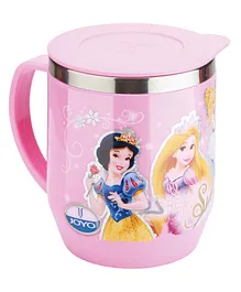 Joyo Disney Princess Stainless Steel Cocoa Mug With Lid Pink - 390 ml