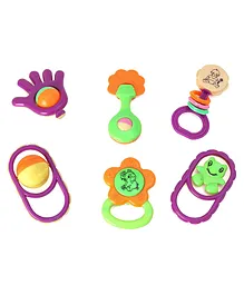 Toysons Rattle Set Box 6 Pieces - Color & Design May Vary