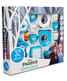 Eyesign Disney Frozen Themd Tea Cooking Toy Set Blue - 32 Pieces