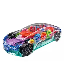 Eyesign Transparent Super 360° Rotation Gear Simulation Mechanical Car - Multicolour