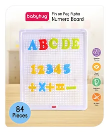 Babyhug Pin on Peg Alpha Numero Board - 84 Pieces