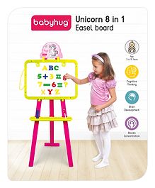 Babyhug Unicorn 8 In 1 Easel Board - Green Red