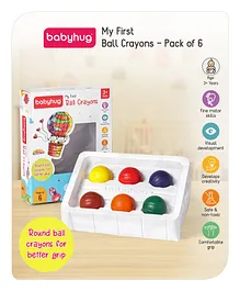 Babyhug My First Super Ball Crayons  - Pack of 6