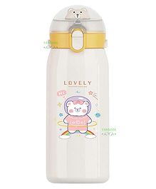 YAMAMACartoon Design Hot and Cold Water Bottle White - 530 ml