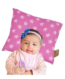 Get It Organic Cotton Head Shaping Pillow for Infants and Toddlers Star Print - Pink Star