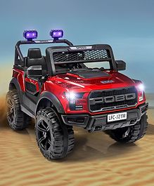 Babyhug Battery Operated Jeep With Music And Lights - Red