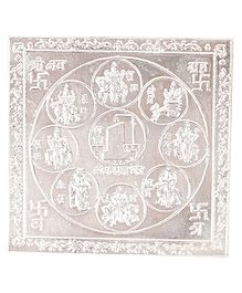 Dhruvs Collection 925 Pure Silver Shree Navgrah Yantra Hindu Vedic Symbol - Silver