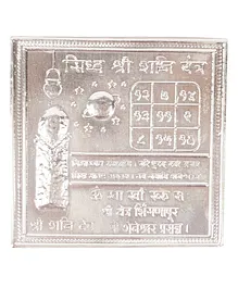 Dhruvs Collection 925 Pure Silver Shree Shani Yantra Yantra Hindu Vedic Symbol for Donation - Silver