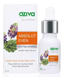 OZiva Absolut Even Anti-Pigmentation Under Eye Serum for Dark Circles, Wrinkles & Pigmentation  - 15 ml