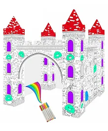 Eazy Kids DIY Doodle Erasable Painting Castle - Multicolour