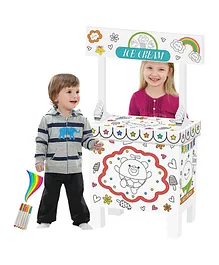 Eazy Kids Doodle Art And Craft Coloring Ice Cream Shop - White