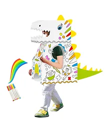 Eazy Kids Diy Doodle Coloring Wearable Dinosaur - White
