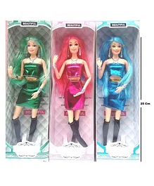 Uniquebuyin Doll 3 Pieces Multicolour - Height 25 cm
