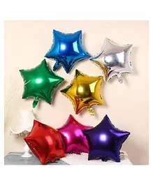 Camarilla Star Shape Foil Balloons for Party Decoration - Pack of 24