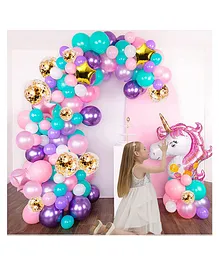 JOHRA Unicorn Balloon Decoration for Birthday - Pack of 157