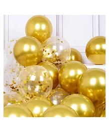 JOHRA Bachelorette party Decorations Gold / Confetti Balloons Gold / Confetti Balloons for Birthday / Gold Birthday Decoration / Theme Balloons - Pack of 200