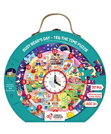 Chalk and Chuckles Busy Bear's Day Tell the Time Puzzle - Multicolor