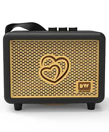 Deciwood Unplugged Wireless Wooden Bluetooth 5.0 Speaker Heart Print - Black