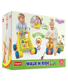 Giggles Manual Push 3 In 1 Walk Ride Sit & Play Ride On - Mutlicolour 