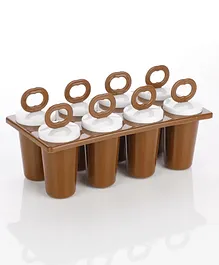 TuffChamps Ice Cream Candy Kulfi Maker Mould With Stick Brown - 8 Pieces