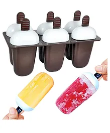 TuffChamps Ice Cream Candy Kulfi Maker Popsicle Mould Brown - 6 Pieces