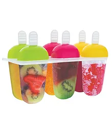 TuffChamps Ice Cream Candy Kulfi Maker Popsicle Mould Multicolor - 6 Pieces