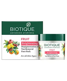 Biotique FRUIT Brightening Depigmentation & Tan Removal Face Pack - 75 gm 
