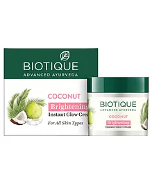Biotique Coconut Brightening Instant Glow Cream - 50 gm