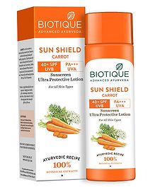 Biotique Sun Shield 40+spf Carrot Sunscreen Lotion- 120ml