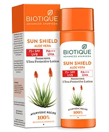 Biotique Sun Shield 75+ Spf Aloe Vera Sunscreen Lotion- 190 ml