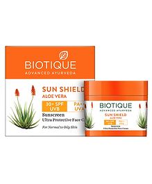 Biotique Sun Shield Aloe Vera 30+ Spf Sunscreen Cream- 50g