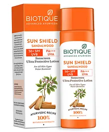 Biotique Sun Shield Sandalwood 50+spf Sunscreen Lotion- 190 ml