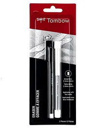 Tombow Mono Zero Erasers Value Flat Tip Pack of 2 - Black White