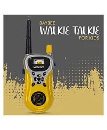 Baybee Walkie Talkie with Mic Speaker & Antenna Range Upto 100 Meters - Yellow