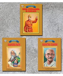Swami Vivekananda in Chicago Rabindranath Tagore & Karamyogi Swami Vivekanand Biography Books Pack of 3 - English