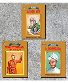 Rabindranath Tagore Swami Vivekananda in Chicago & Dr. Radhakrishnan Biography Books Pack of 3 - English